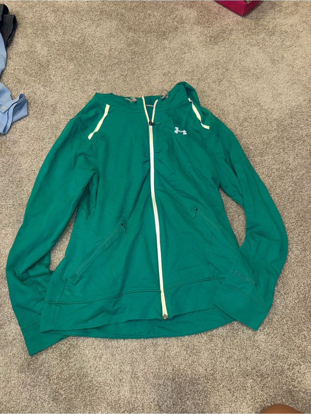 Under Armour Teal Green Hooded Utility Jacket